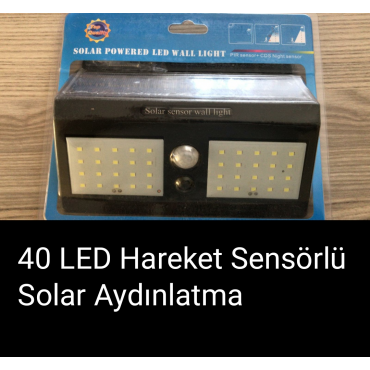 Solar 40 LED Güneş Enerjili Aydınlatma