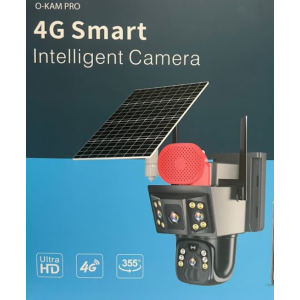 O-kam 3916 Solar Sim Kartlı Güvenlik Kamerası Güneş Enerjili 4G Dual Lens 6MP Kamera En Ucuz Toptan